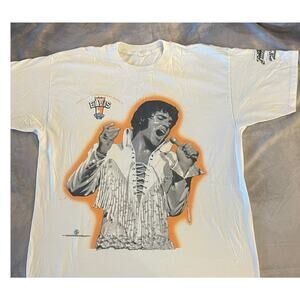 Vintage ELVIS PRESLEY 1997 T-Shirt Cronies White XL graceland hollywood casino